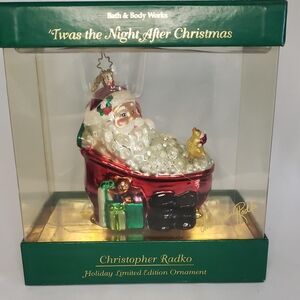 Christopher Radko Holiday Ltd Edition Twas The Night After Christmas Ornament